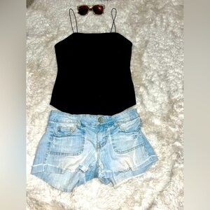 *DONATED* 3/$12!💸 Black Body Suit with Spaghetti Straps size S